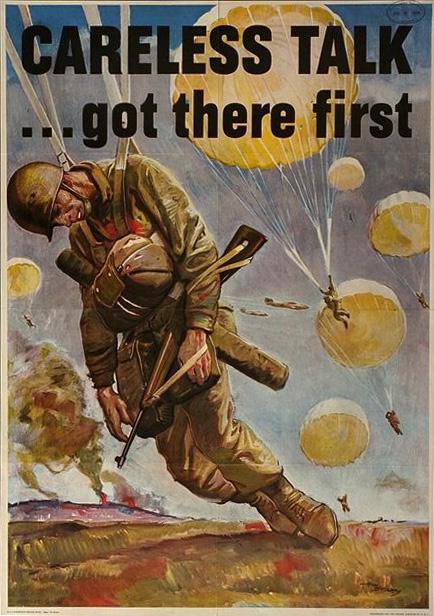 Careless talk got there first WW2 Poster