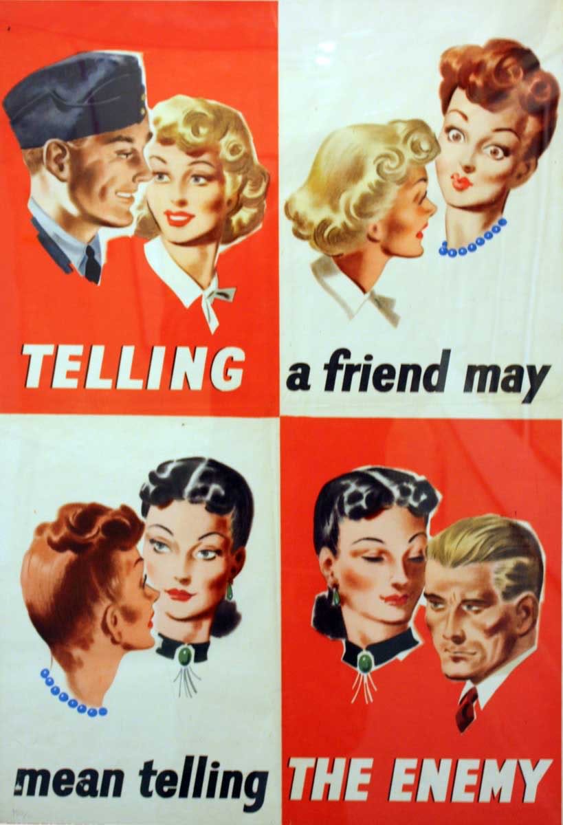 Telling a Friend WW2 Poster