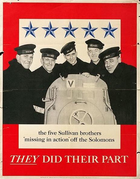 The 5 Sullivan brothers WW2 Poster