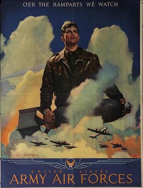 Army Air Force - Oer the ramparts we watch WW2 Poster
