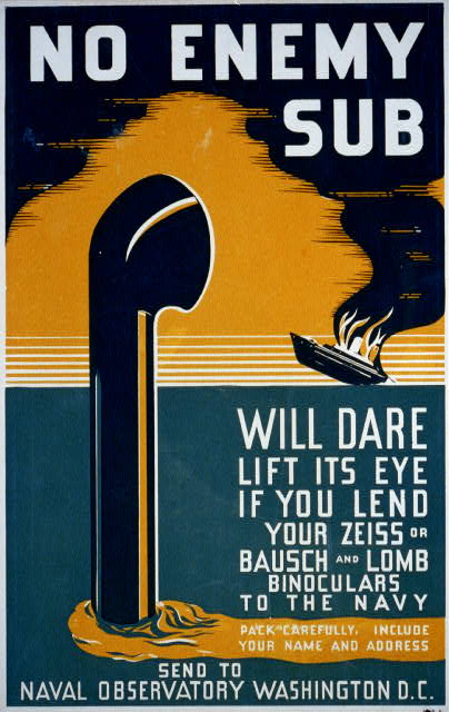 No enemy sub WW2 Poster