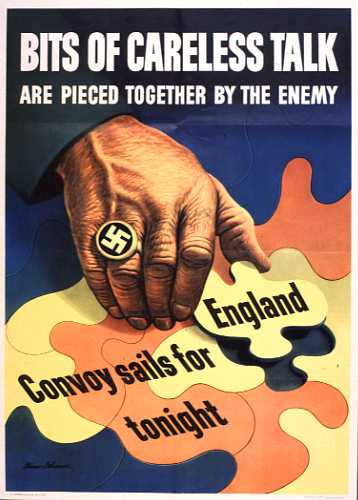 Bits of careless talk WW2 Poster