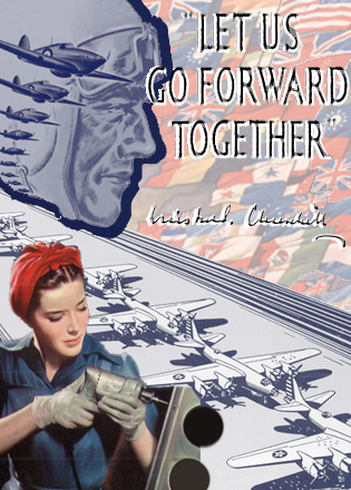 Let us go forward together WW2 Poster