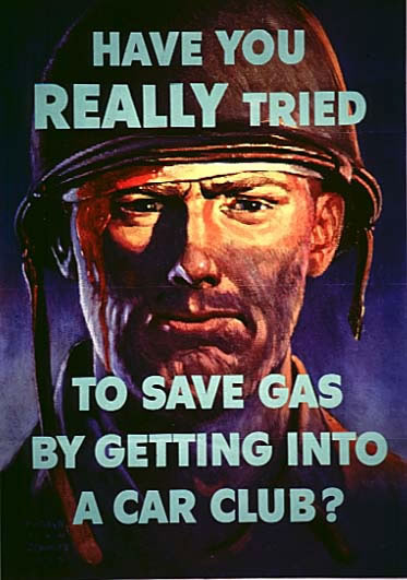Have you really tried to save gas WW2 Poster