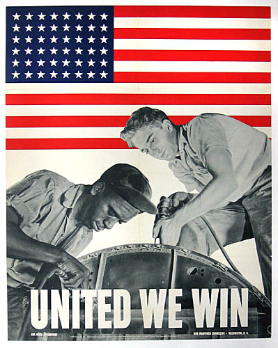 United we win WW2 Poster