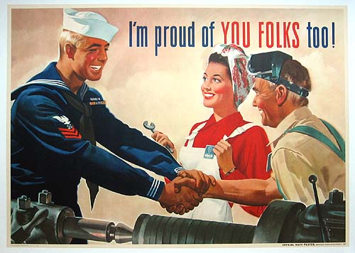I'm proud of you folks too WW2 Poster