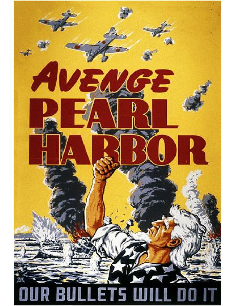 Avenge Pearl Harbor - Our bullets will do it WW2 Poster