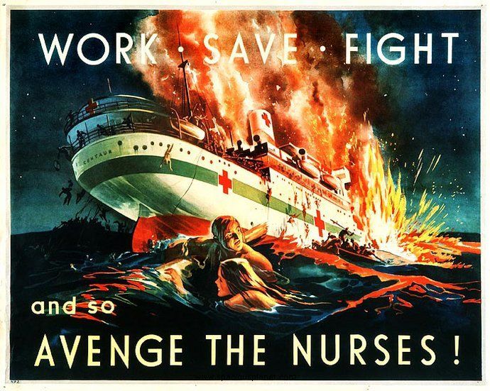 Avenge the nurses WW2 Poster