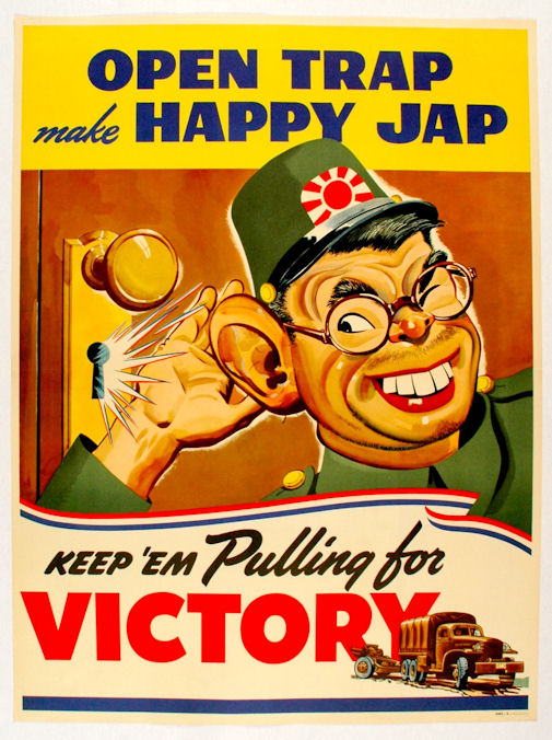 Open trap make happy Jap WW2 Poster