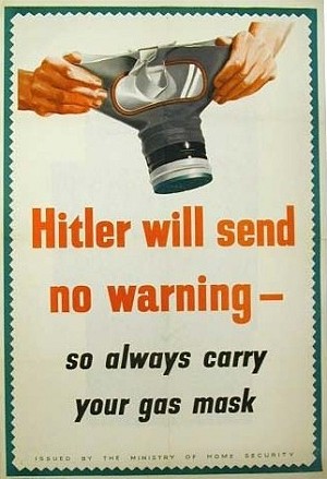 Hitler will send no warning WW2 Poster