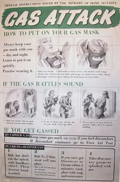 Gas Attack WW2 Poster