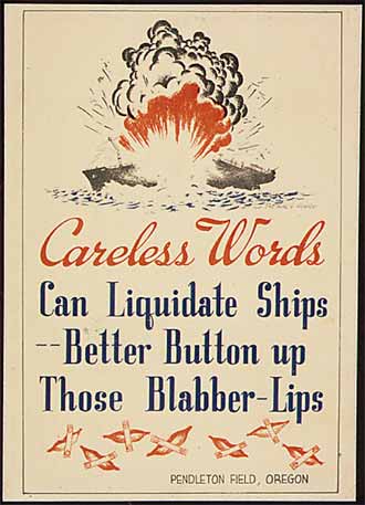 Careless Blabber WW2 Poster