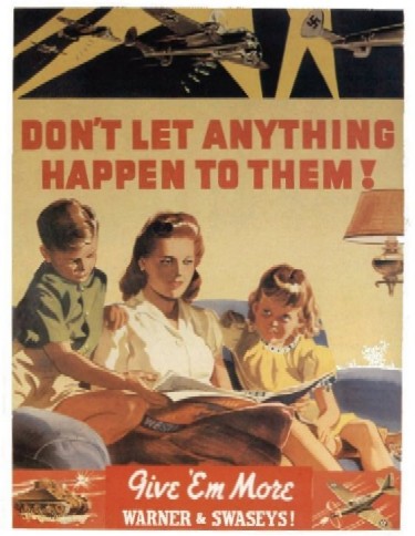Don't let anything happen to them WW2 Poster