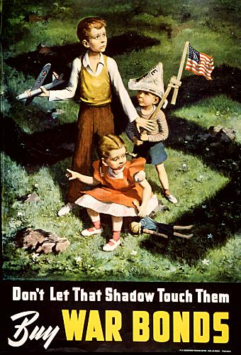 Don't let that shadow touch them WW2 Poster