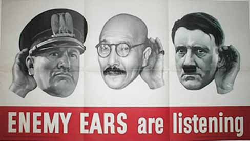 Enemy ears WW2 Poster