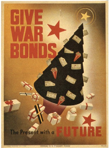 Give war bonds - The present with a future WW2 Poster