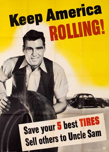Sell your tires to Uncle Sam WW2 Poster