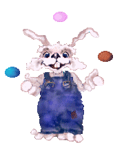 bunny juggling eggs