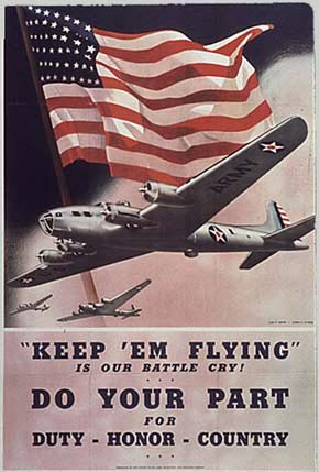 Keep 'em flying WW2 Poster