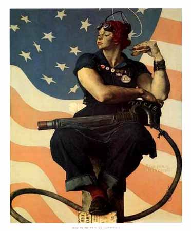 Rockwell Rosie the Riviter WW2 Poster
