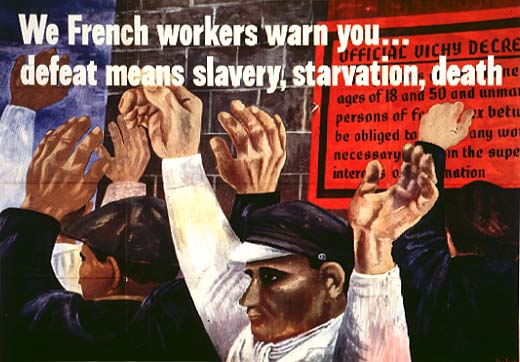 We French workers warn you WW2 Poster